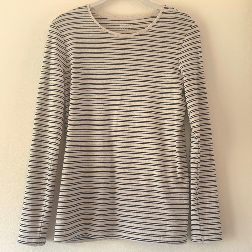 Croft&Borrow Striped Long Sleeve Classic Tee Small